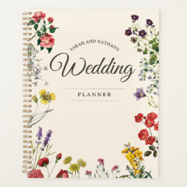 Agenda Vintage Botanical Flower Wedding Planner