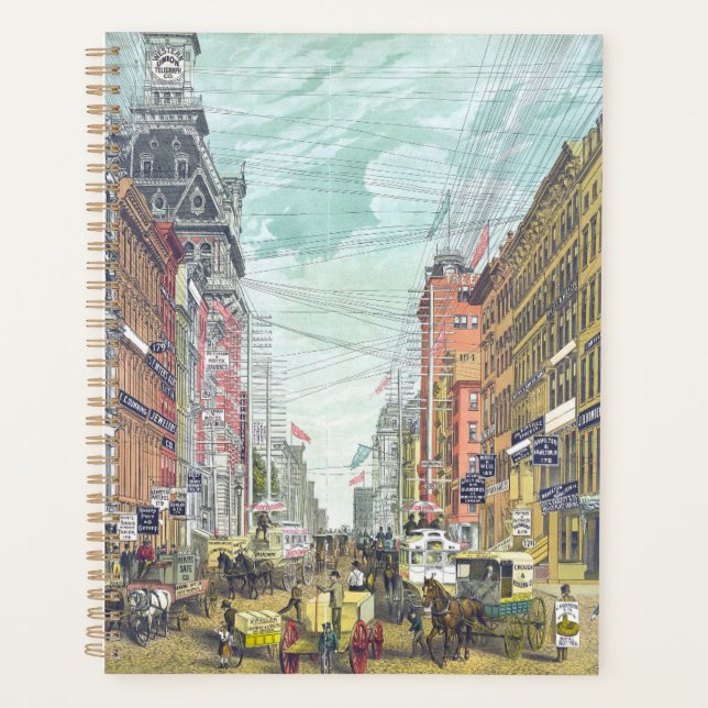 Agenda Vintage Broadway, NYC (1880) (Frente)