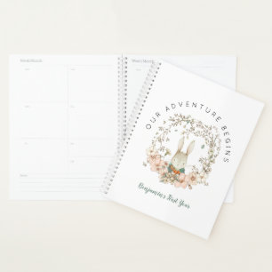 Agenda Vintage Bunny Botânico Primeiro Ano Livro Infantil