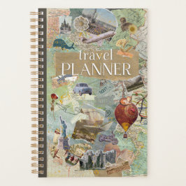 Agenda Vintage Collage Viagem Planner