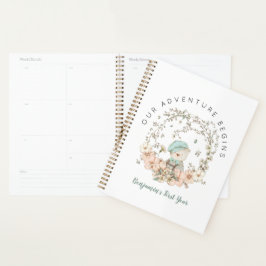 Agenda Vintage Cute Bear Florestal Primeiro Ano