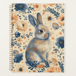 Agenda Vintage Delft Blue Rabbit Planner Páscoa