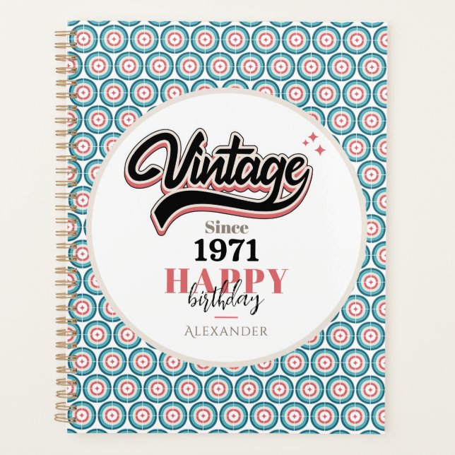 Agenda Vintage desde - 1971 (Frente)