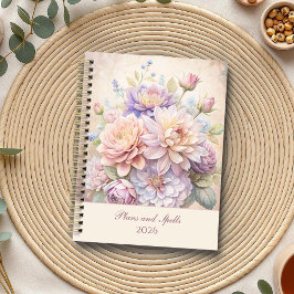 Agenda Vintage Elegant Pastel Wildflower