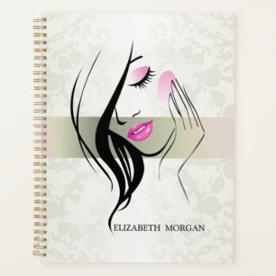 Agenda Vintage Elegante,Chic,Lace,Girl Silhout