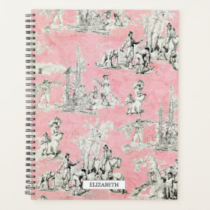 Agenda Vintage English Garden Pink & Black Toile Planner