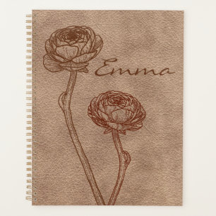 Agenda Vintage Faux Couro Minimalista Personalizada 