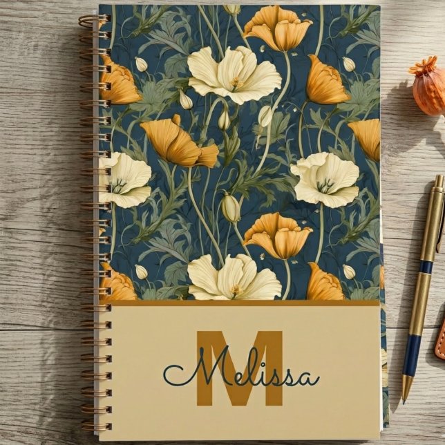 Agenda Vintage Floral Dark Academia Graduation Gift (Vintage floral dark academia daily planner)