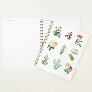 Agenda Vintage Floral Ilustração Botânica Minimalista