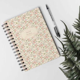 Agenda Vintage Floral Watercolor Diário Planner