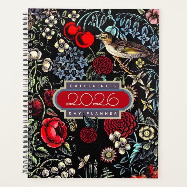 Agenda Vintage Flower Garden 2026 Day Planner (Frente)