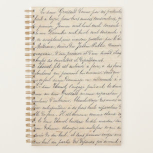 Agenda Vintage French Bordeaux Jardin Manuscrito