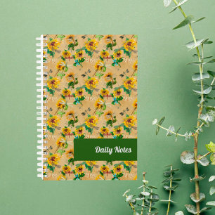 Agenda Vintage Girassóis e Dragões