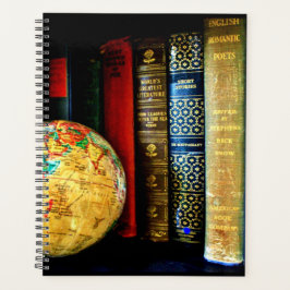 Agenda Vintage Globe e Livros