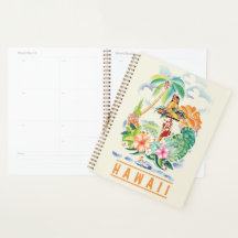 Vintage Hawaiian Travel Poster Planner
