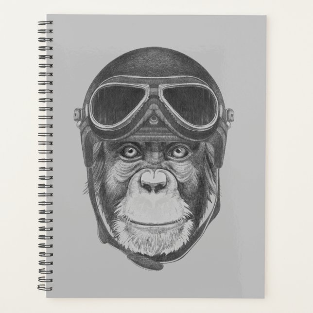 Agenda Vintage Helmet Chimpanzee (Frente)