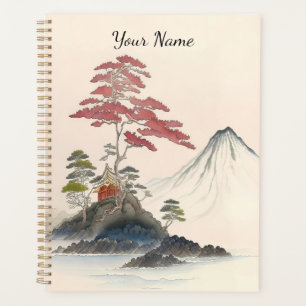 Agenda Vintage Japonês Landscape Art Impressão