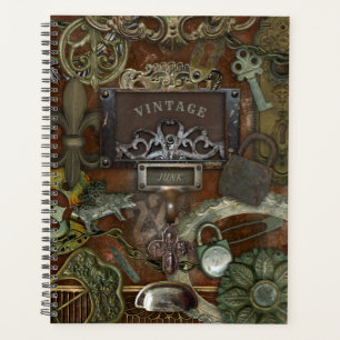 Agenda Vintage Junk Metal Steampunk Planner