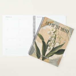 Agenda Vintage Lily do Vale do Mês do Nascimento