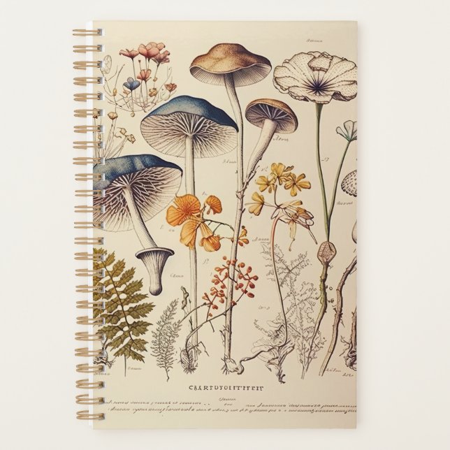 Agenda Vintage Mushroom Naturalist (Frente)