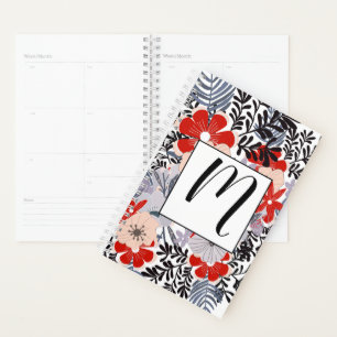 Agenda Vintage Red Pink e Lavanda Floral