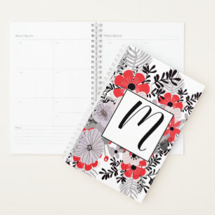 Agenda Vintage Red Pink e Lavanda Floral