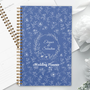 Agenda Vintage Romance Dusty Blue Floral Casamento