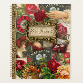 Agenda Vintage Rosa Flower Planner