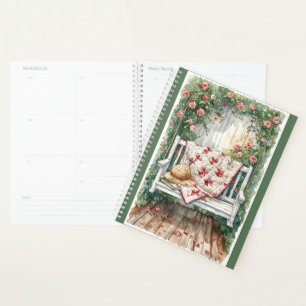 Agenda Vintage Rosa Swing com Quilt Charm