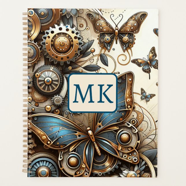 Agenda Vintage Steampunk Butterflies (Frente)