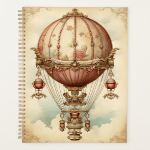 Agenda Vintage Steampunk Pink Air Balloon