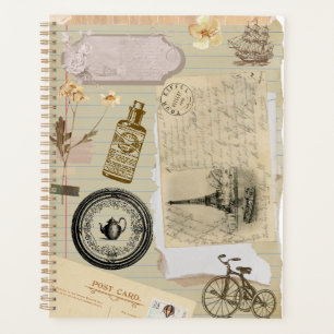 Agenda Vintage Stickers Diário Planner