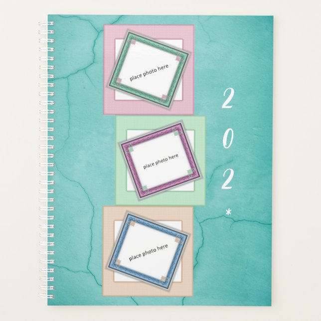 Agenda Vintage Teal Year Planner (Frente)