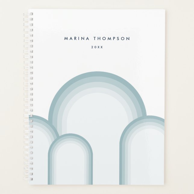 Agenda Vintage Verde de Sage Moderna (Frente)