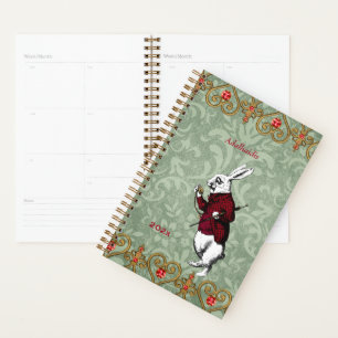 Agenda Vintage White Rabbit Alice no País das Maravilhas