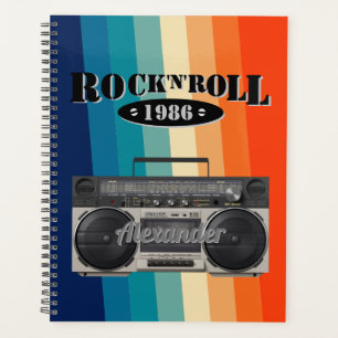 Agenda Vintagem de música rochosa n rolo