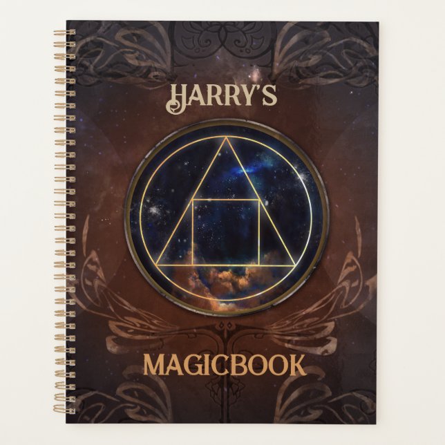 Agenda Vintagem medieval da fantasia de Harry (Frente)