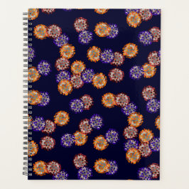 Agenda Vírus em Roxo, Vermelho e Laranja