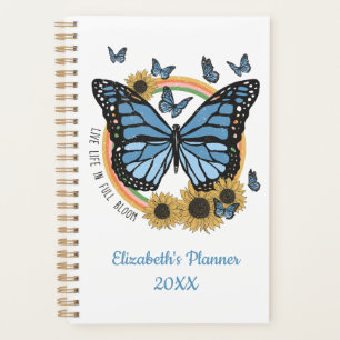 Agenda Viva a Vida em Flor de Borboleta Girassóis Ano