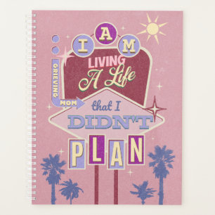 Agenda Vivendo uma vida que não planejei o tema retrô
