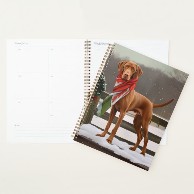 Agenda Vizsla Cachorro na Neve Natal (Exibição)