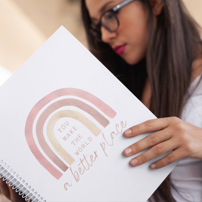 Agenda Você Faz Do Mundo Um Planeador Melhor (Empower yourself or someone else with this rainbow, "You make the world a better place" planner! )