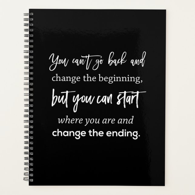 Agenda você não pode voltar e mudar de começo (Frente)