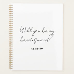 Agenda Você Será Minha Dama de Honra Personalizado Cursiv