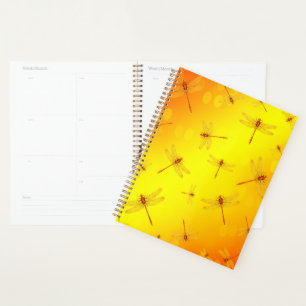 Agenda Voos De Dragões Amarelos ouros Voando,