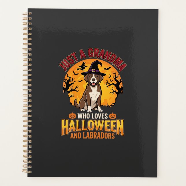 Agenda Vovó de Halloween Labrador Design de Cachorro_1 (Frente)