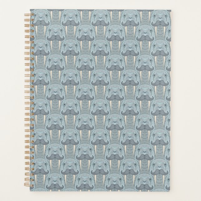 Agenda Walrus Mustache Pattern (Frente)