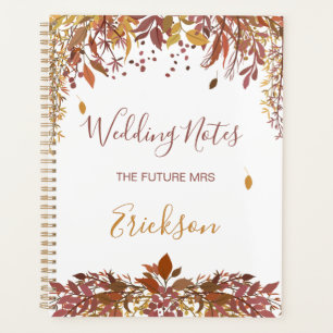 Agenda Waterccolor sobrenatural Folha de Casamento