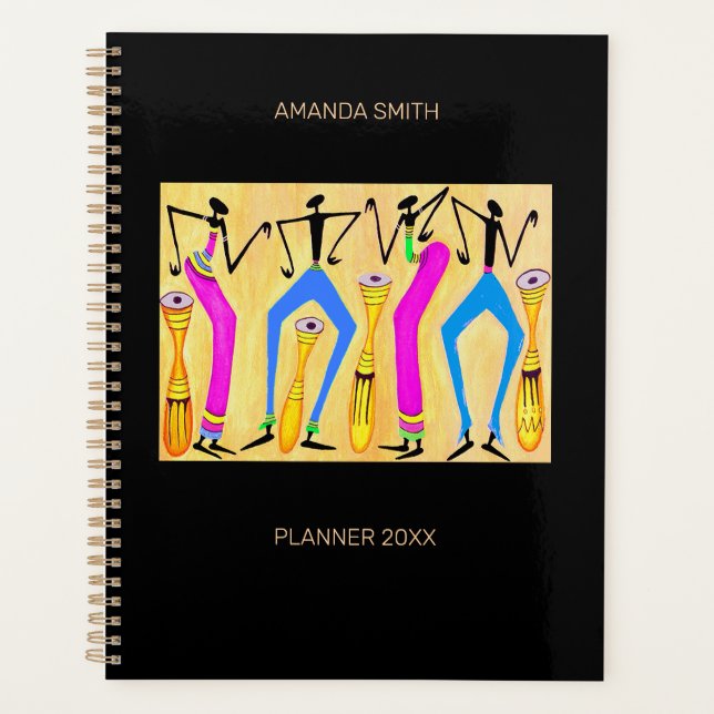 Agenda Watercolor African Art, Celebration Dance (Frente)
