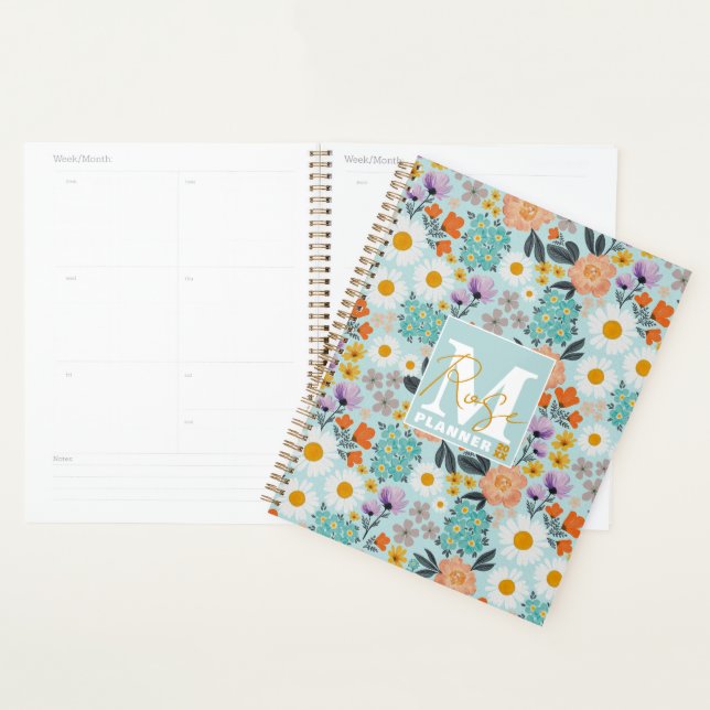 Agenda Watercolor Boho Floral (Exibição)